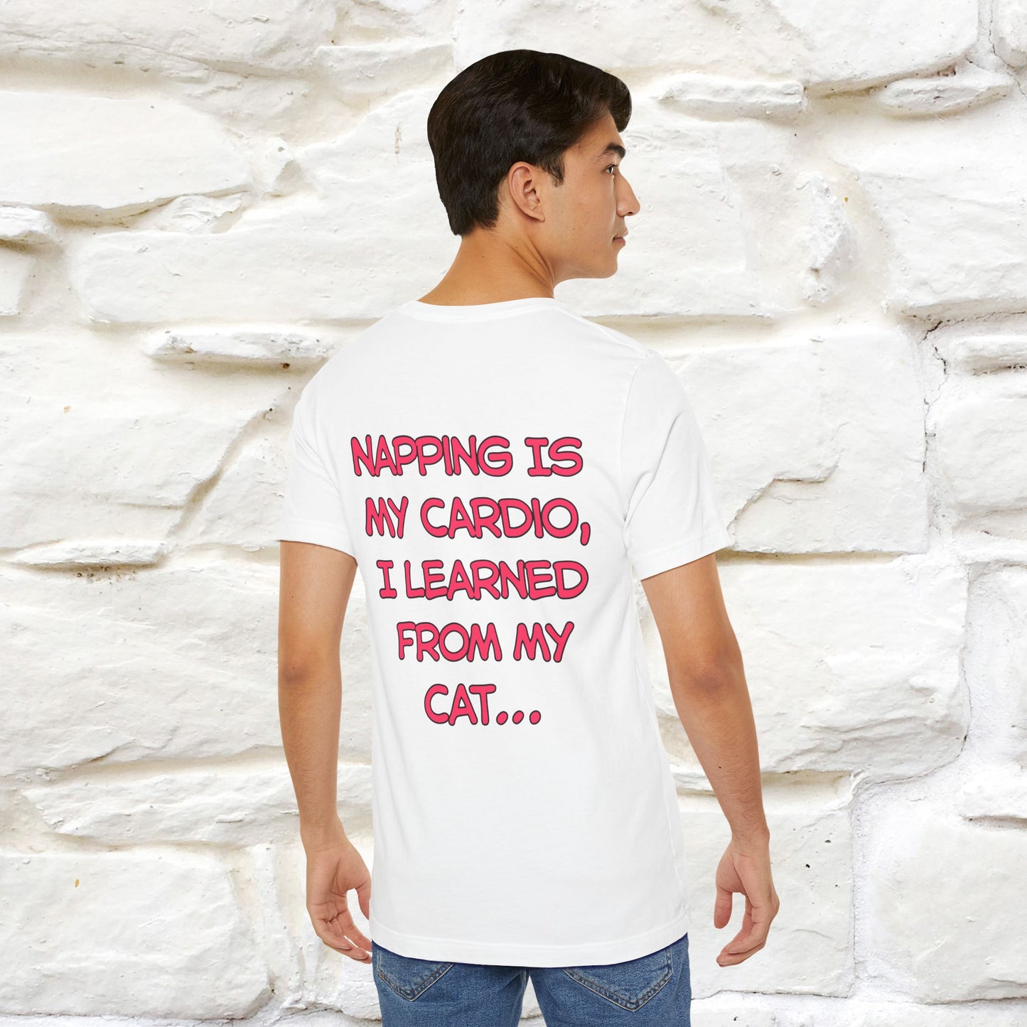 "Napping Is My Cardio, I Learned From My Cat…" Funny Cat T-shirt | Nunu&Miao Studio