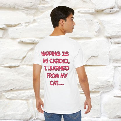 "Napping Is My Cardio, I Learned From My Cat…" Funny Cat T-shirt | Nunu&Miao Studio