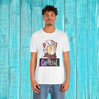 ''Grateful''  Cat T-shirt for Men and Women  100% Cotton*