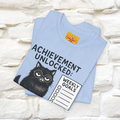 "Achievement Unlocked Bare Minimum." |Cat T-Shirt | Nunu&Miao Studio