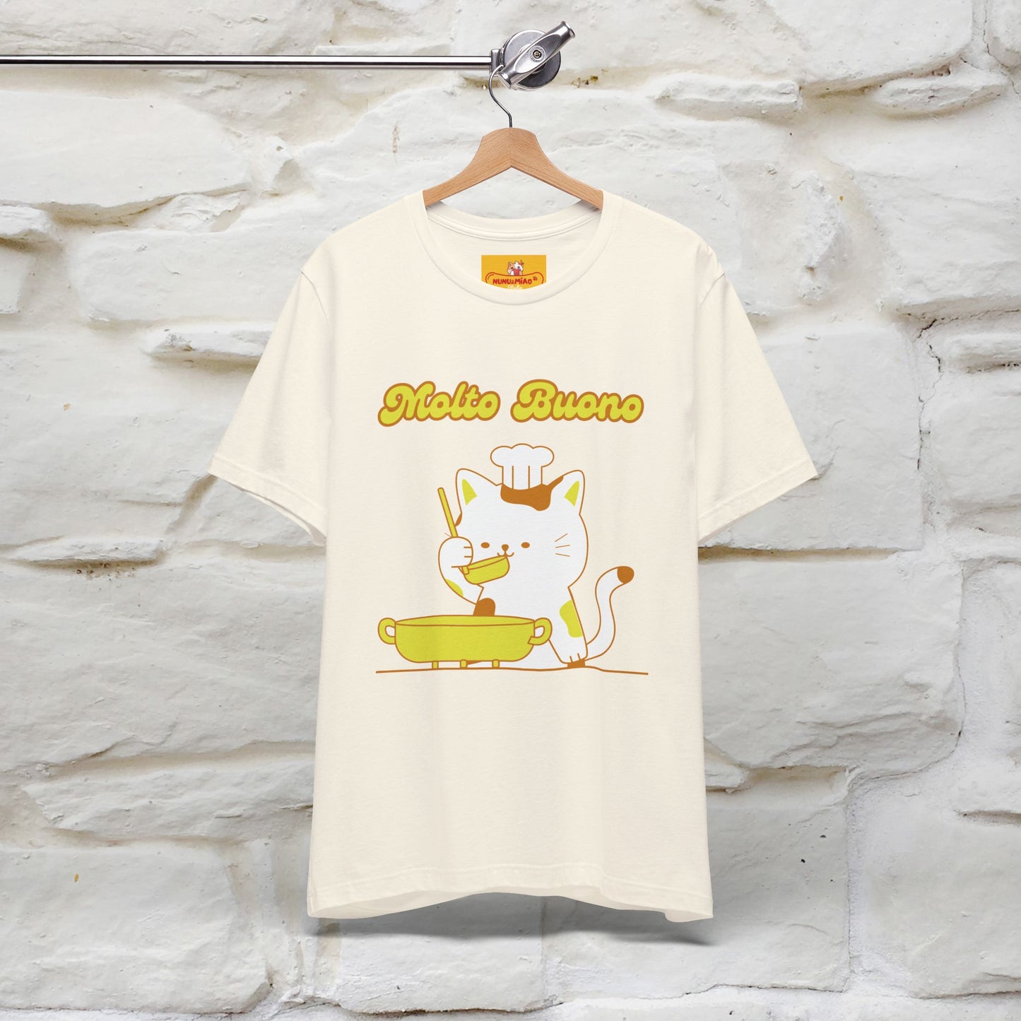“Molto Buono Cat T-Shirt | Italian-Inspired Cat Shirt for Men & Women | 100% Cotton”