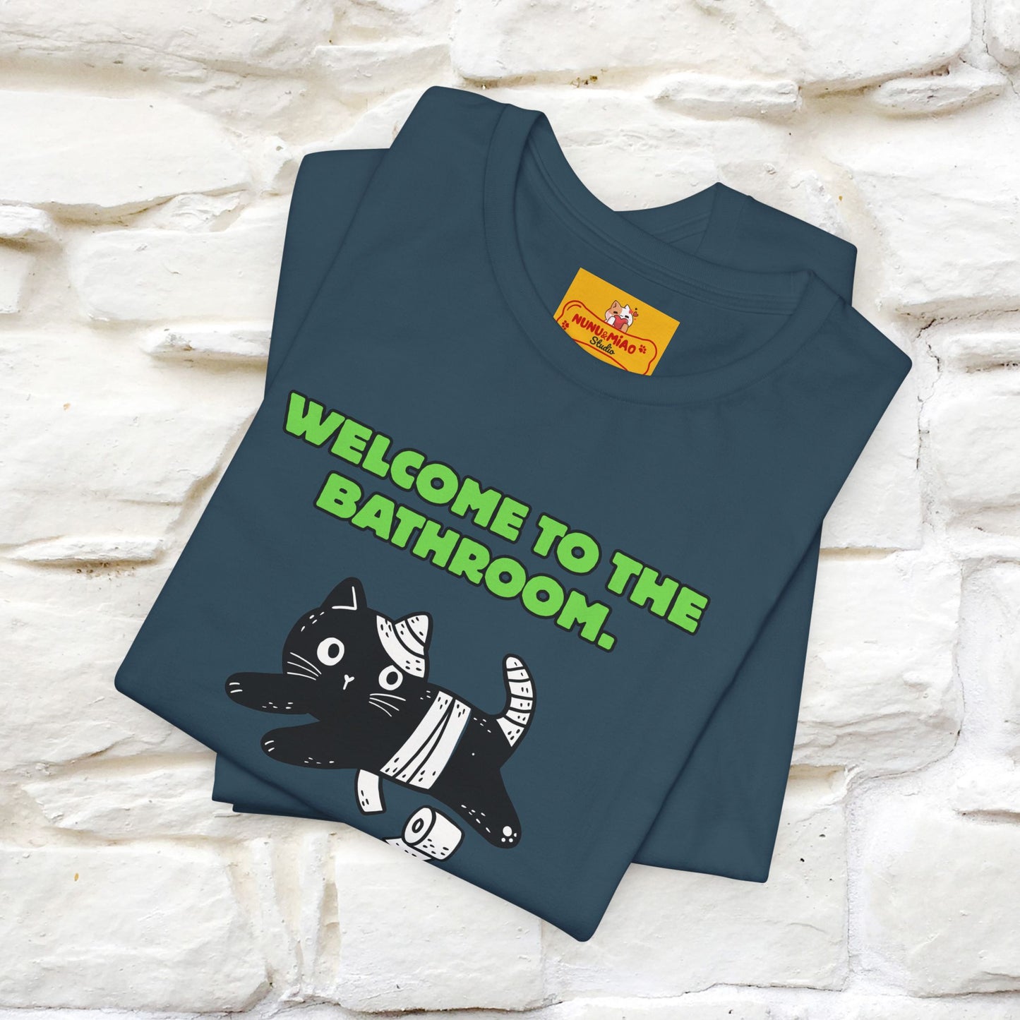 "Welcome To The Bathroom..."Funny  Cat T-shirt |Nunu&Miao Studio