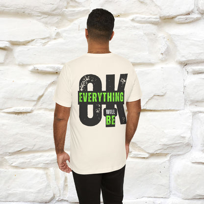 ''Everything Will Be Ok '' Cat T-Shirt Front and Back Design | Nunu&Miao Studio