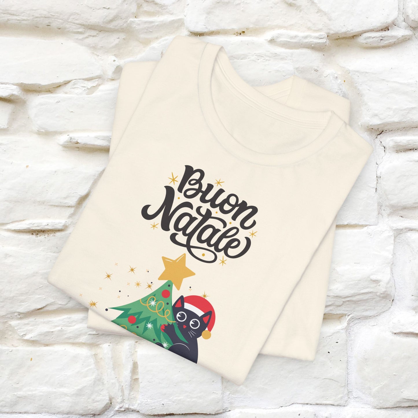 Buon Natale Cat T-Shirt | Italian Christmas Cat Shirt for Men & Women | 100% Cotton*