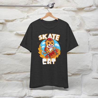 "Skate Cat" Cat T-shirt for Men & Women | 100% Cotton