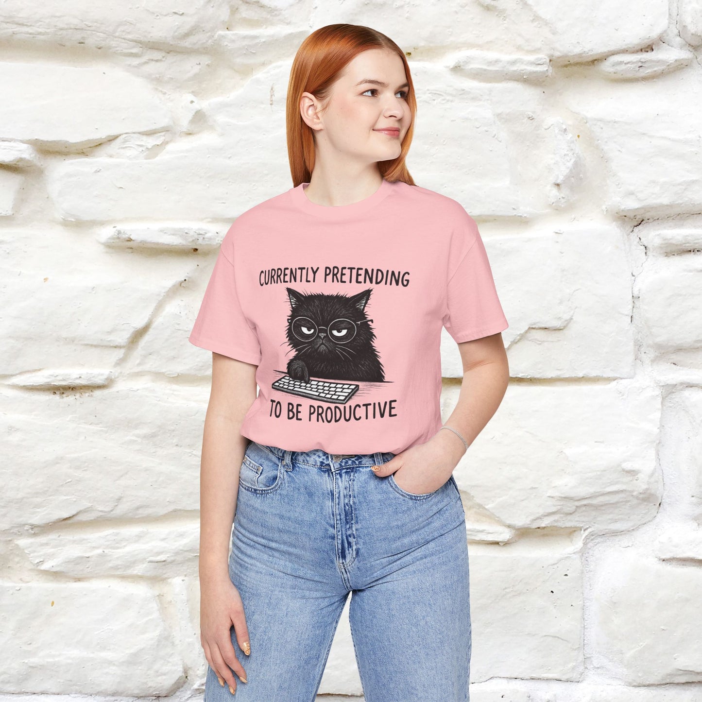 "Currently Pretending To Be Productive" |Cat T-Shirt | Nunu&Miao Studio