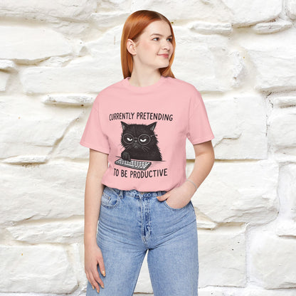 "Currently Pretending To Be Productive" |Cat T-Shirt | Nunu&Miao Studio