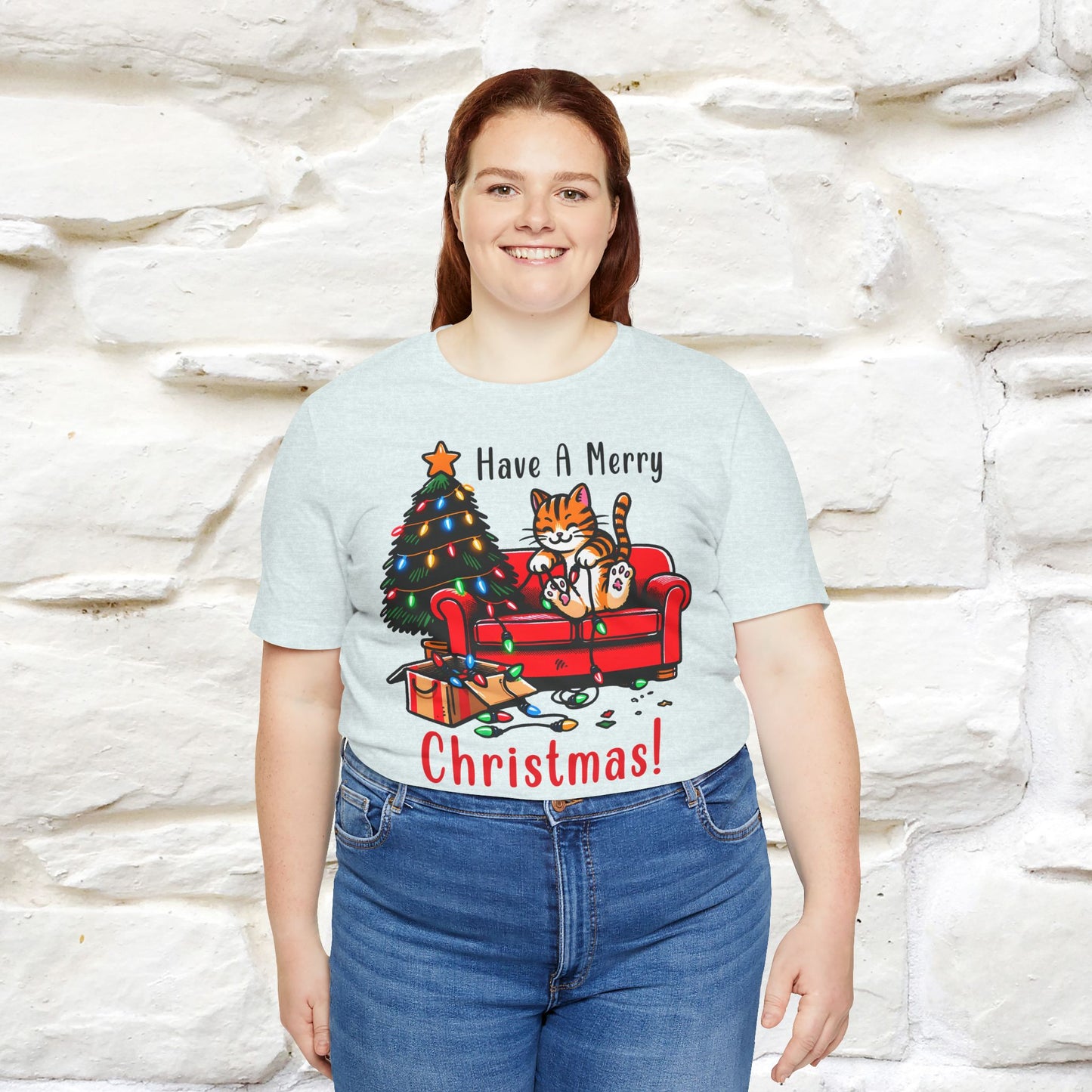 “Have A Merry Christmas! T-Shirt | Festive Cat Shirt for Men & Women | 100% Cotton”