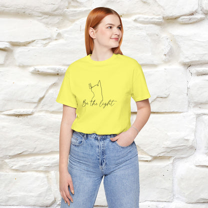"Be The Light" Cat T-Shirt | Front & Back Design | Nunu&Miao Studio