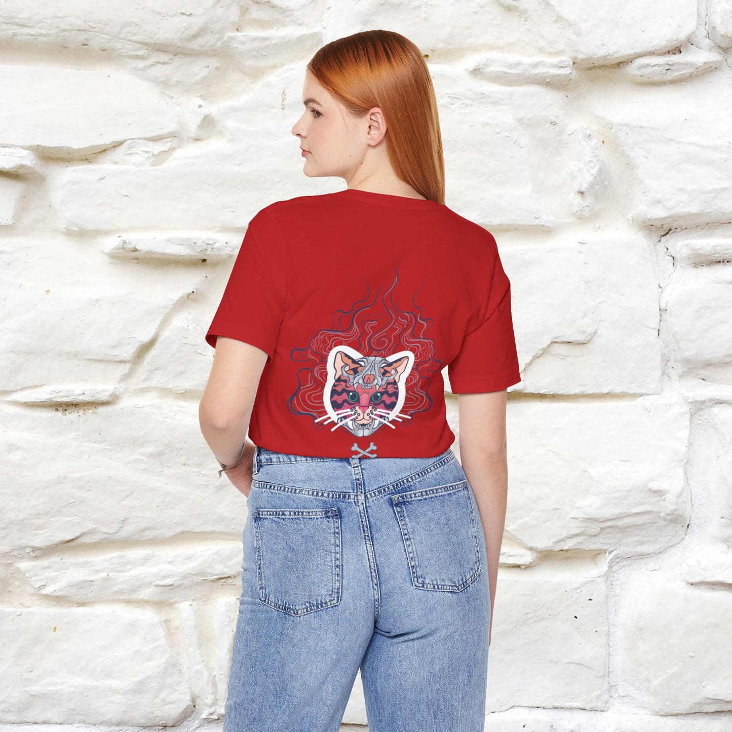 ''Air Fire Cat'' | Cat T-Shirt Front and Back Design | Nunu&Miao Studio