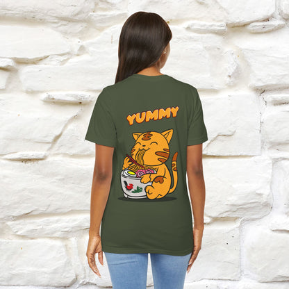 "Yummy" Cat T-shirt for Men & Women | Front & Back Design | 100% Cotton*