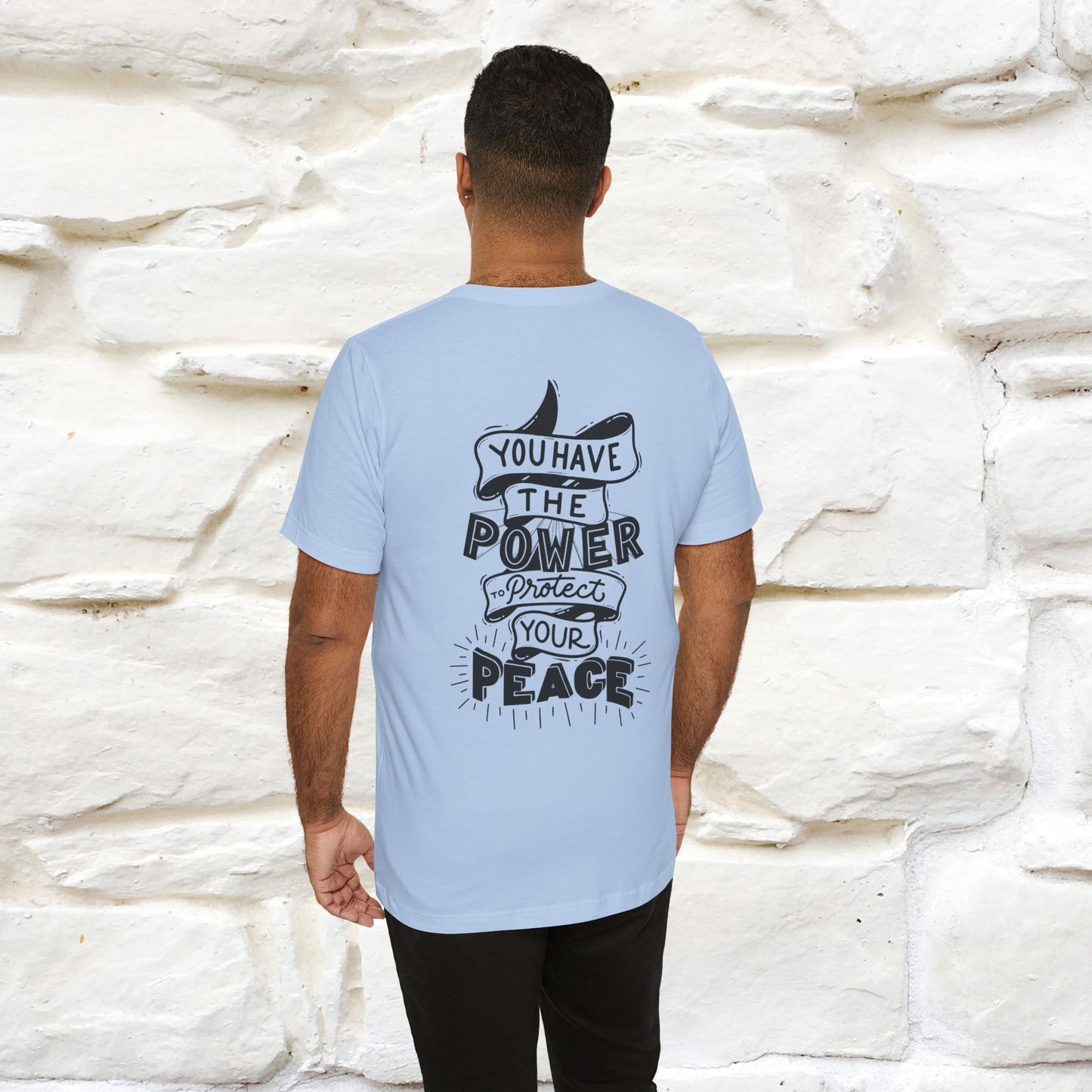 "You Have the Power to Protect Your Peace" Cat T-Shirt| Front & Back Design | Nunu&Miao Studio