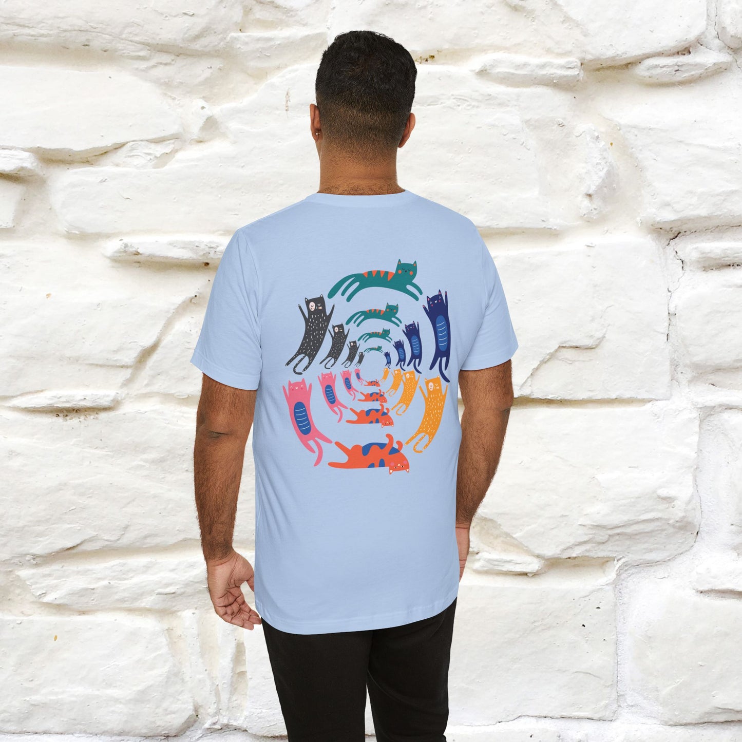 "The Hypnotic Meow'' Cat T-Shirt Front and Back Design | Nunu&Miao Studio