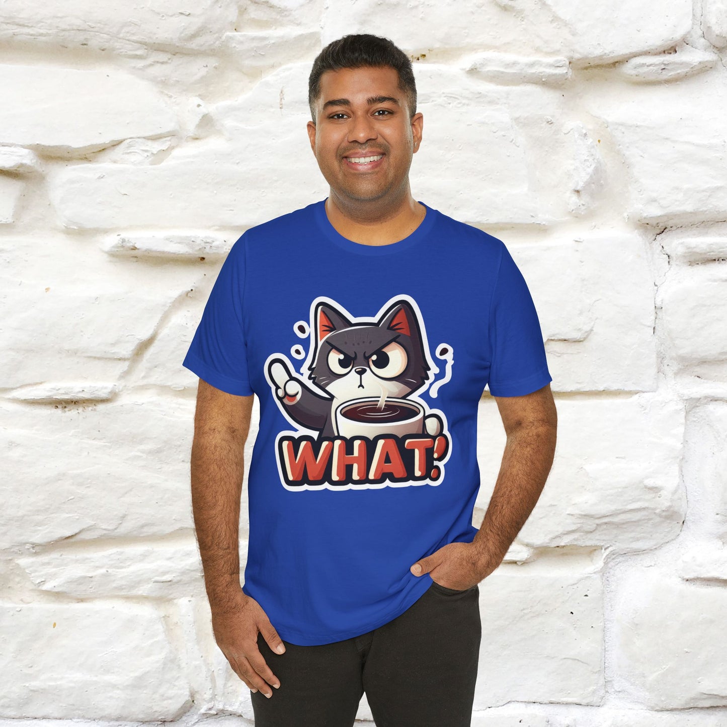 "What" Cat T-Shirt for Men & Women | 100% Cotton* | Cattitude Tee