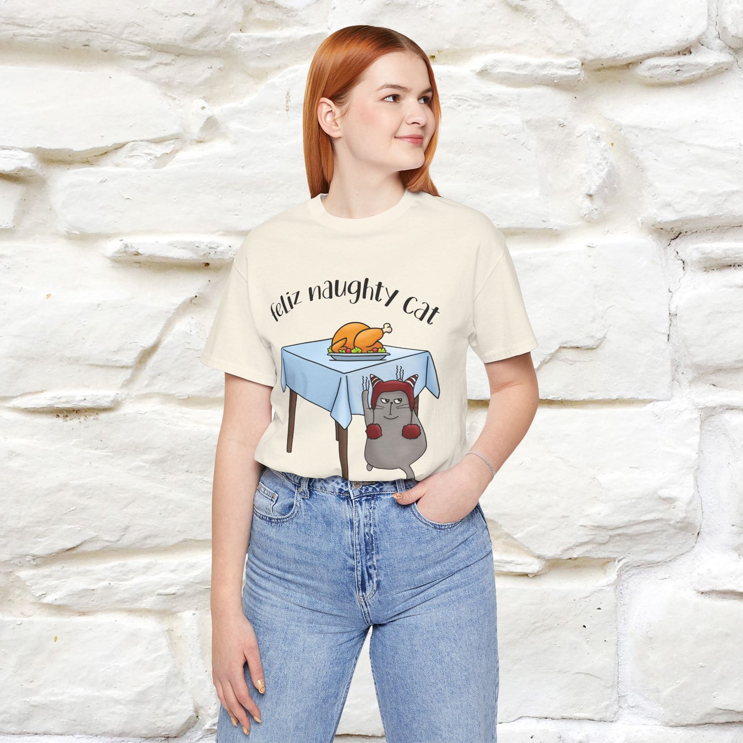 "Feliz Naughty Cat" |Funny Cat T-Shirt | Nunu&Miao Studio