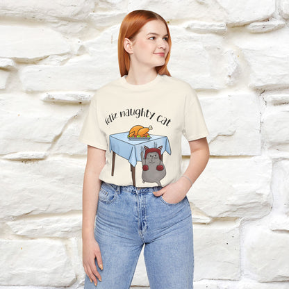 "Feliz Naughty Cat" |Funny Cat T-Shirt | Nunu&Miao Studio