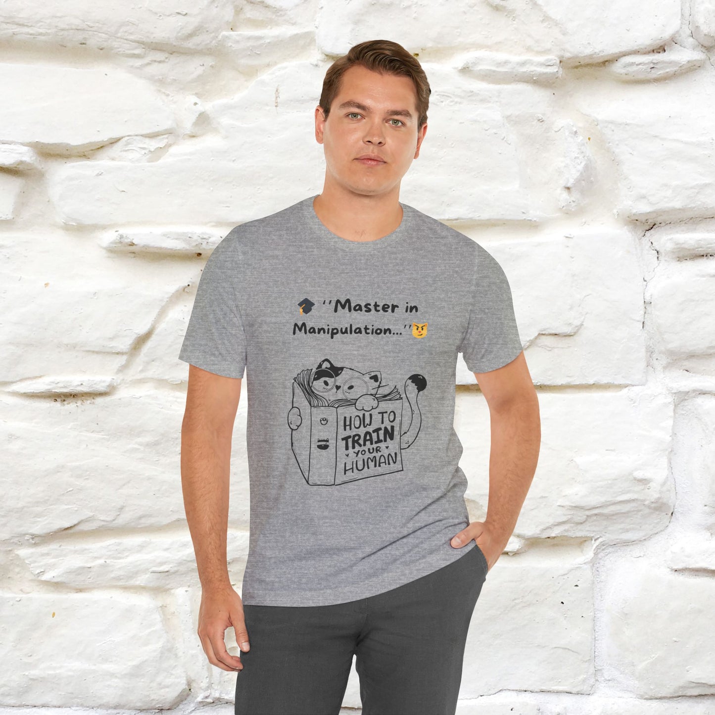 ''Master In Manipulation. How To Train Your Human ''  Cat T-shirt for Men and Women  100% Cotton*