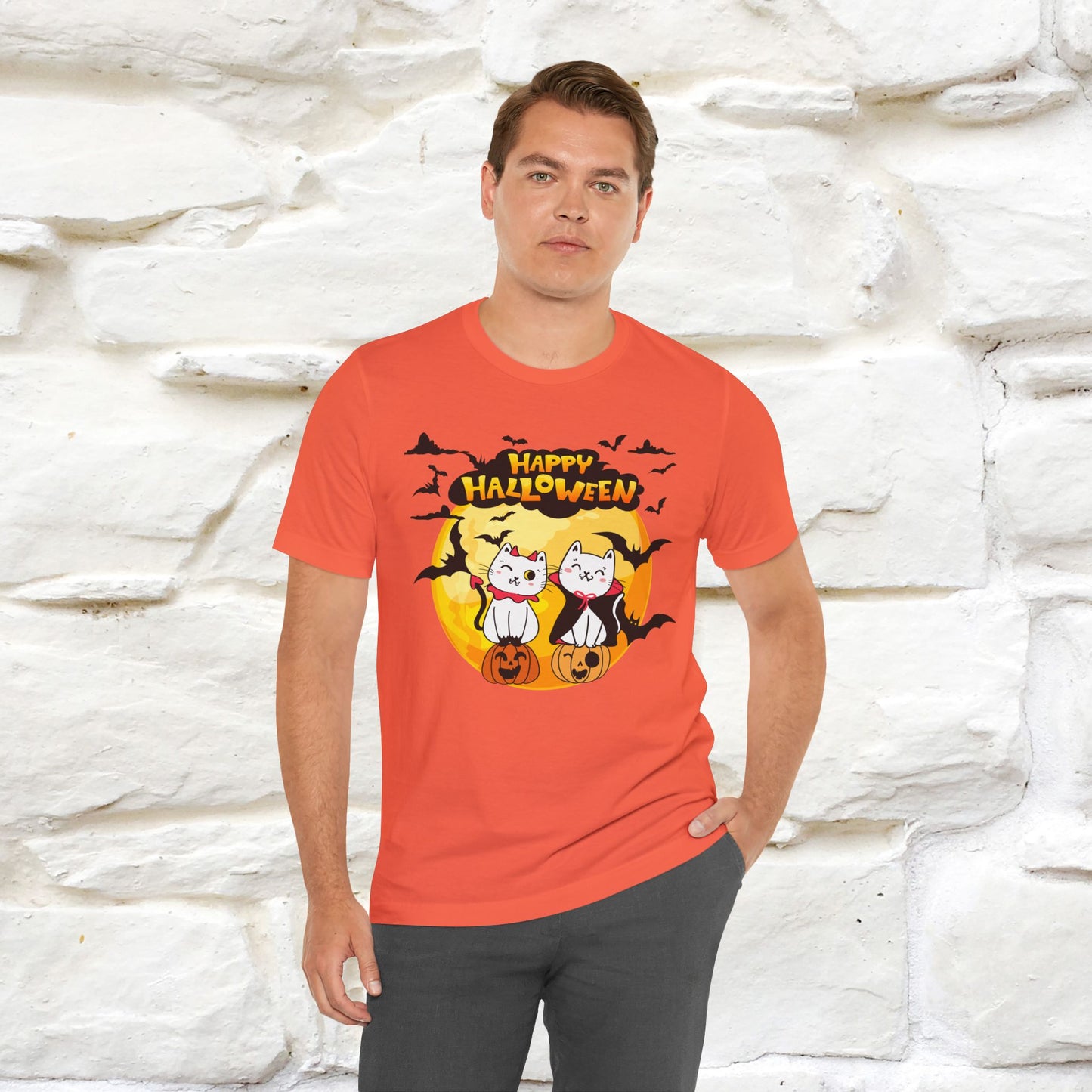 "Happy Halloween Cat Couple " Cat  T-shirt |Nunu&Miao Studio