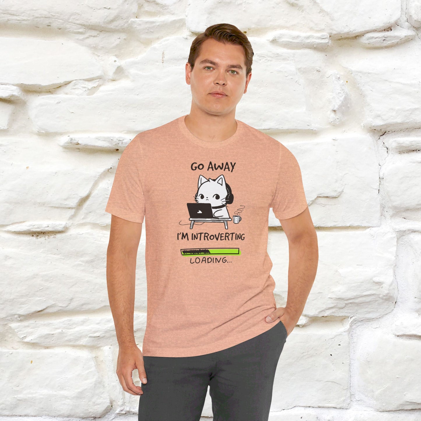 '' Go Away I Am Introverting '' T-shirt for Man 100% Cotton* - Nunu&Miao Studio