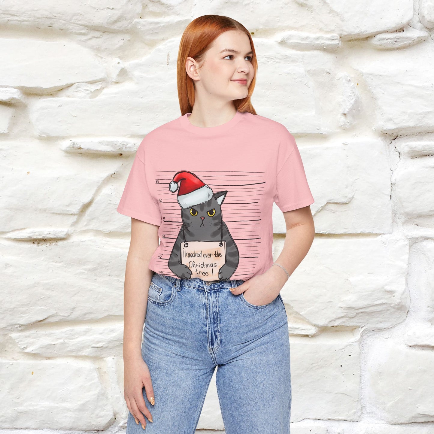 "I Knocked Over The Christmas Tree " |Funny Cat T-Shirt | Nunu&Miao Studio