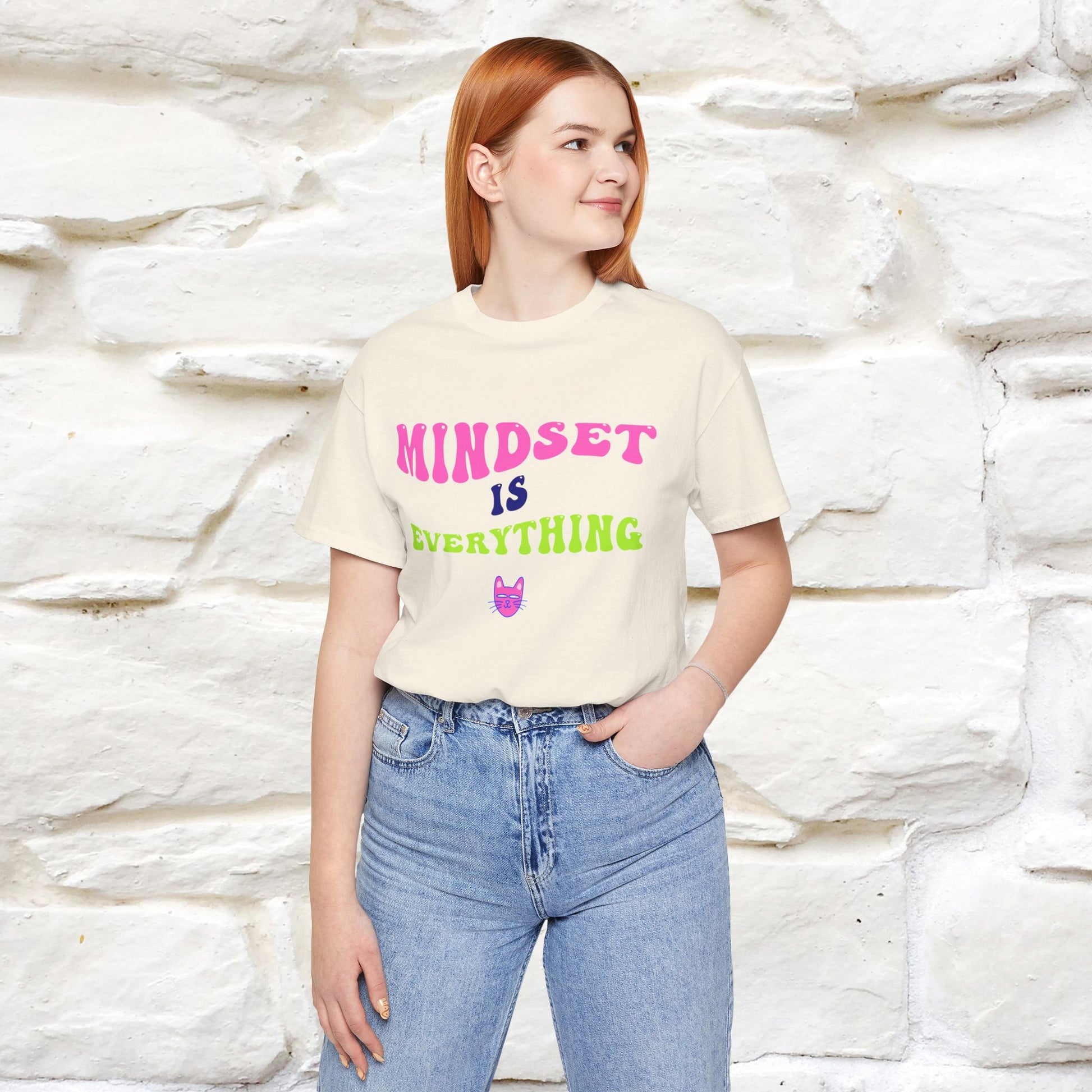 ''Mindset Is Everything'' T-shirt for Women 100% Cotton* - Nunu&Miao Studio