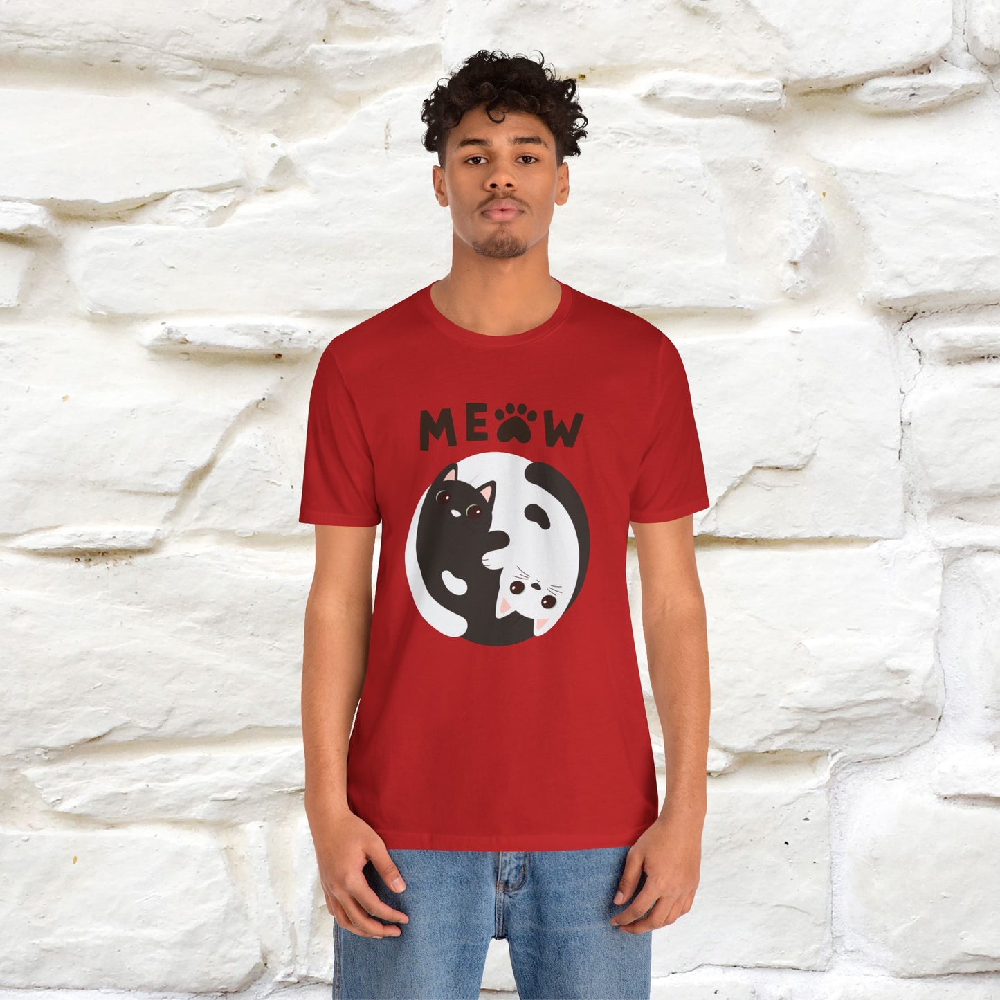 ''Ying Yang Meow''  Cat T-shirt for Men and Women  100% Cotton*