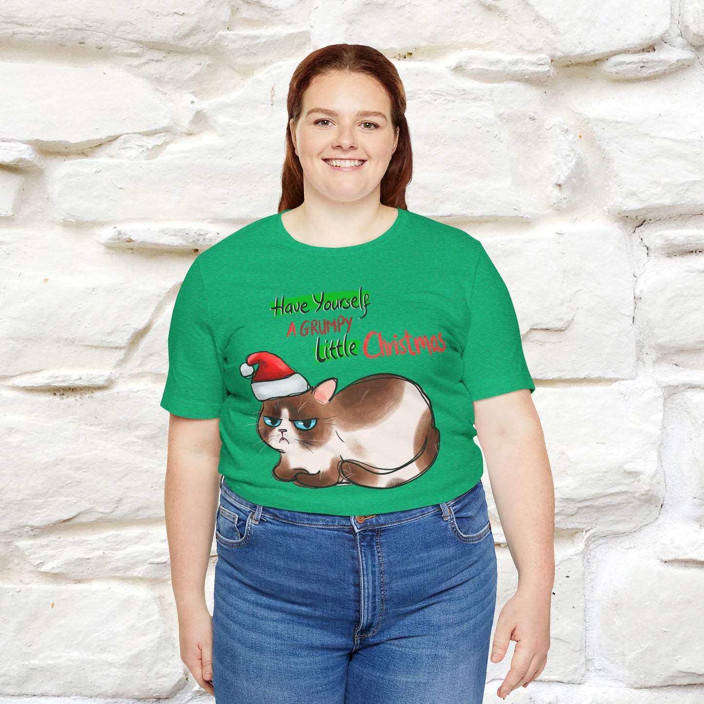 Have Yourself a Grumpy Little Christmas | Festive Cat Christmas Shirt for Men & Women | 100% Cotton*