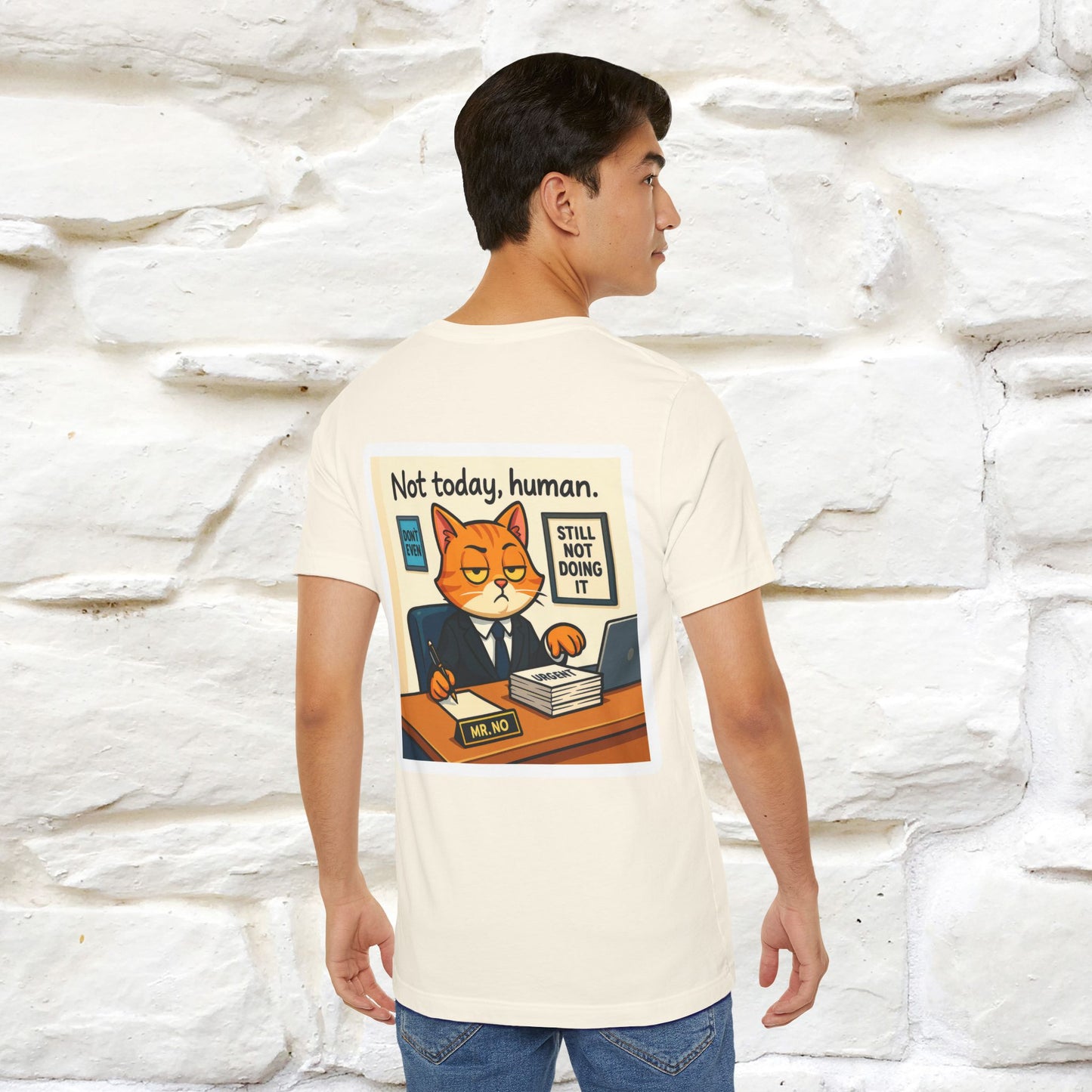 ''Not Today, Human''|  Sarcastic Cat T-Shirt | Front & Back Design | Nunu&Miao Studio