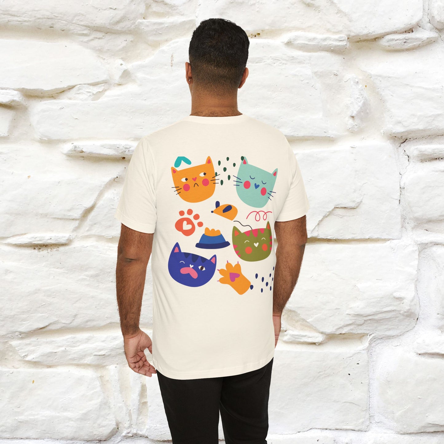 ''The Power Of Meow'' Cat T-Shirt Front and Back Design | Nunu&Miao Studio