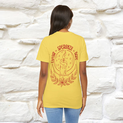 "Espoir Speranza Hope'' Cat T-Shirt Front and Back Design | Nunu&Miao Studio