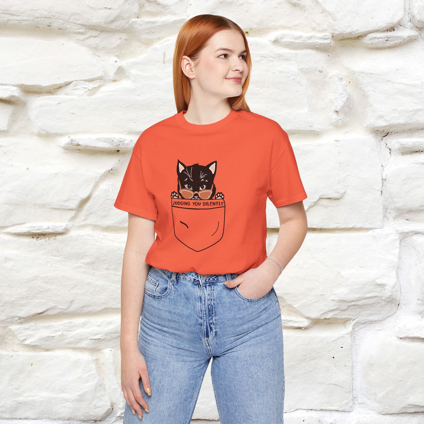''Judging You Silently'' | Cat T-Shirt for Men | Nunu&Miao Studio
