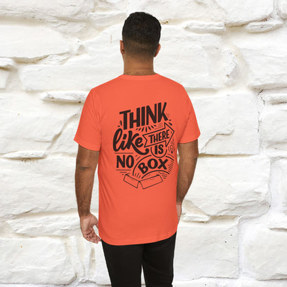 "Think Like There Is No Box" Cat T-Shirt| Front & Back Design | Nunu&Miao Studio
