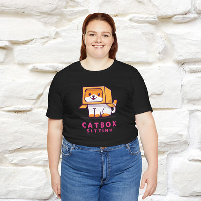 "Catbox Sitting" Funny Cat T-Shirt for Men & Women | 100% Cotton*