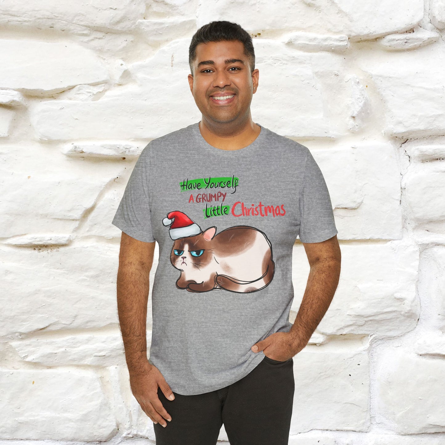 Have Yourself a Grumpy Little Christmas | Festive Cat Christmas Shirt for Men & Women | 100% Cotton*