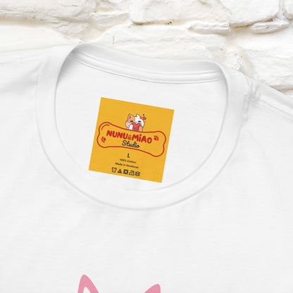 "Positive Energy'' Cat T-Shirt Front and Back Design | Nunu&Miao Studio