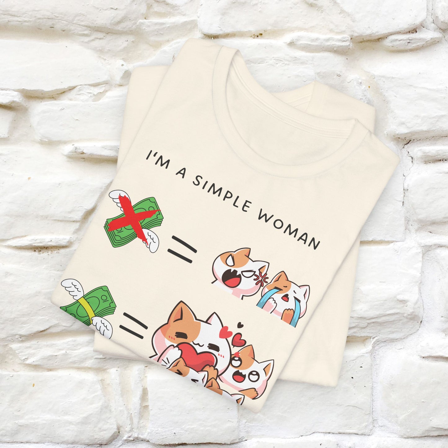 "I'm A Simple Woman" Funny Cat T-shirt for Women | 100% Cotton* 🐾