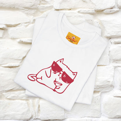 "I’m Happy, Which Often Looks Like Crazy" Cat T-Shirt| Front & Back Design | Nunu&Miao Studio