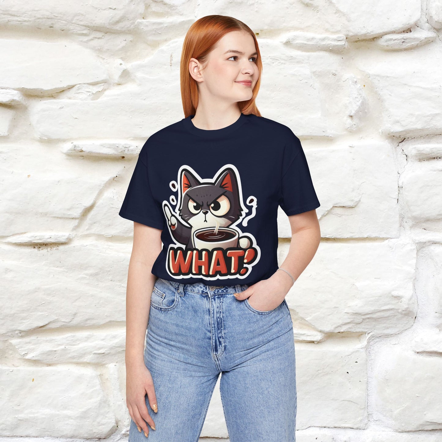 "What" Cat T-Shirt for Men & Women | 100% Cotton* | Cattitude Tee