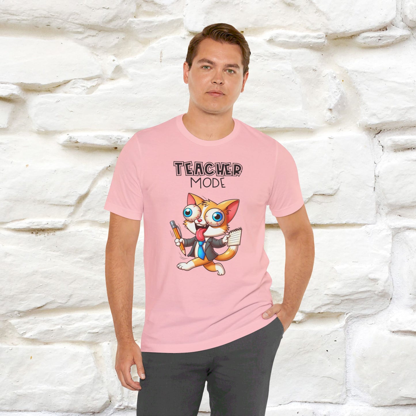 ''Teacher Mode'' T-shirt for Man 100% Cotton* - Nunu&Miao Studio