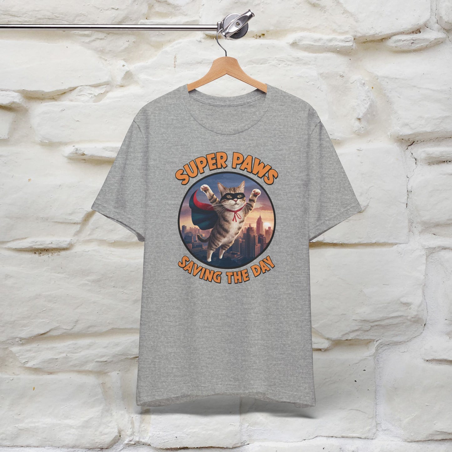 "Super Paws Saving The Day" Cat T-Shirt for Men & Women | 100% Cotton*