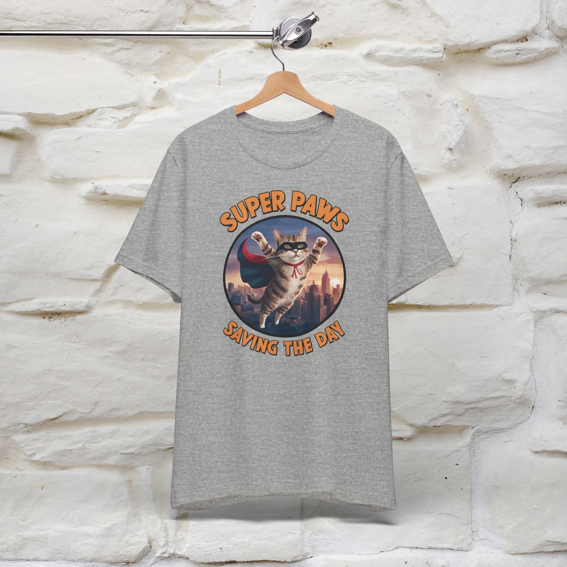 "Super Paws Saving The Day" Cat T-Shirt for Men & Women | 100% Cotton* - Nunu&Miao Studio