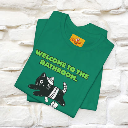 "Welcome To The Bathroom..."Funny  Cat T-shirt |Nunu&Miao Studio