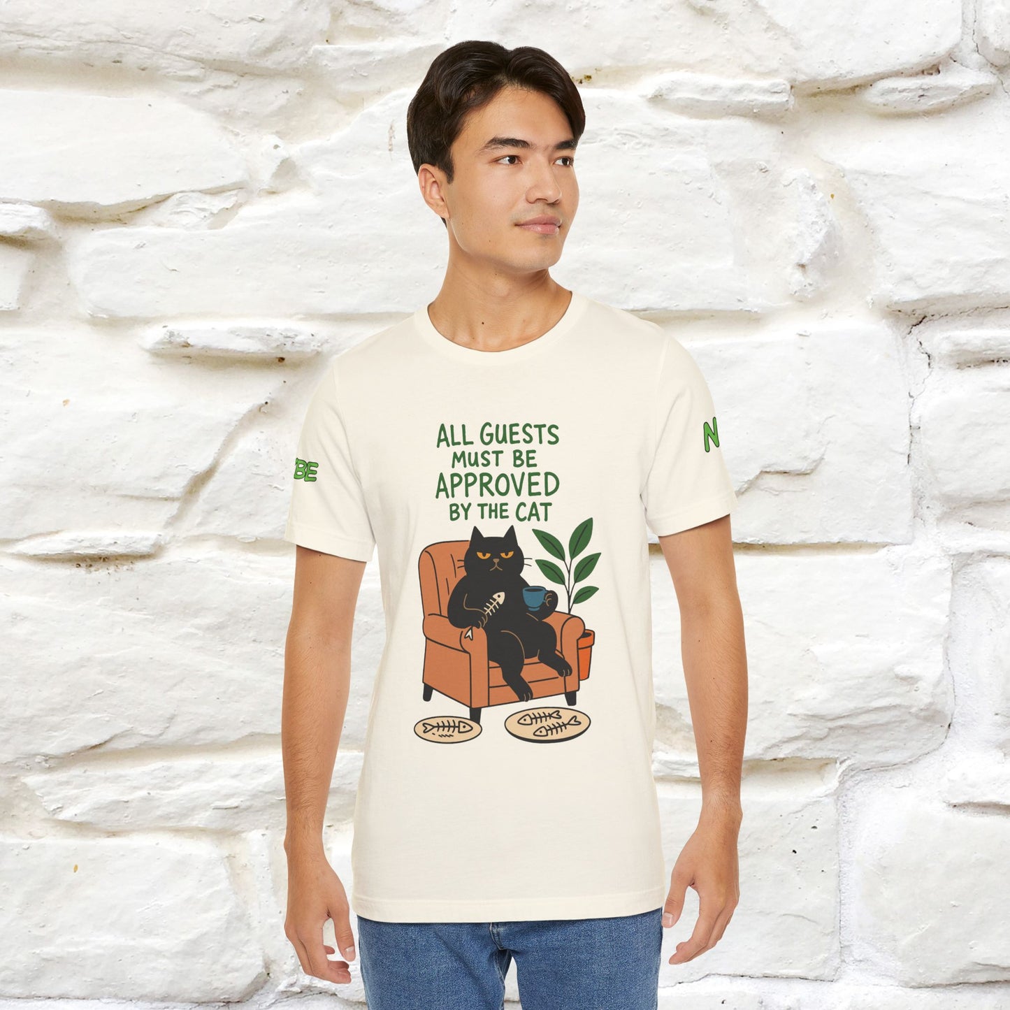 "All Guest Must Be Approved By The Cat - NO,MAYBE" Cat T-shirt |Nunu&Miao Studio - Nunu&Miao Studio