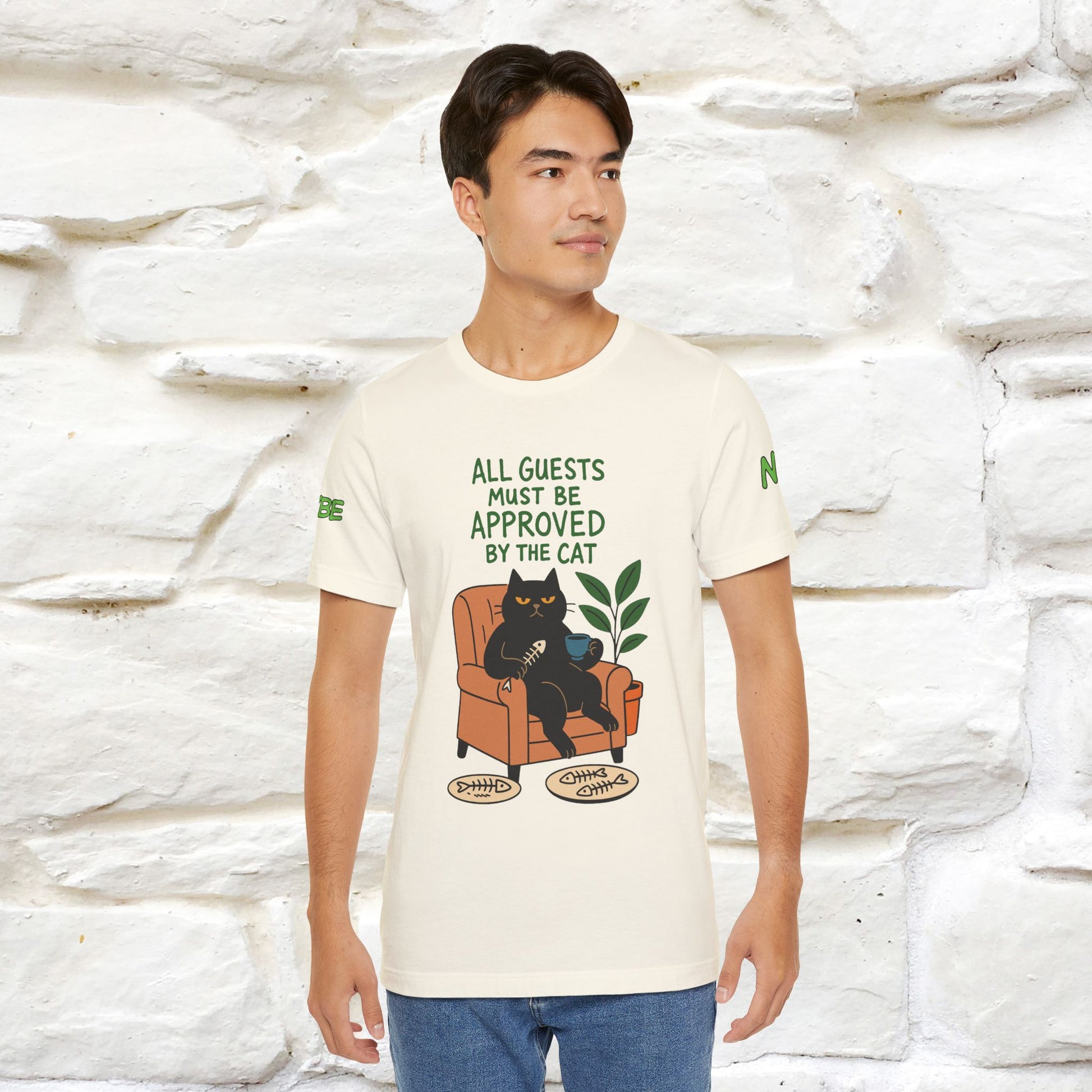 "All Guest Must Be Approved By The Cat - NO,MAYBE" Cat T-shirt |Nunu&Miao Studio - Nunu&Miao Studio