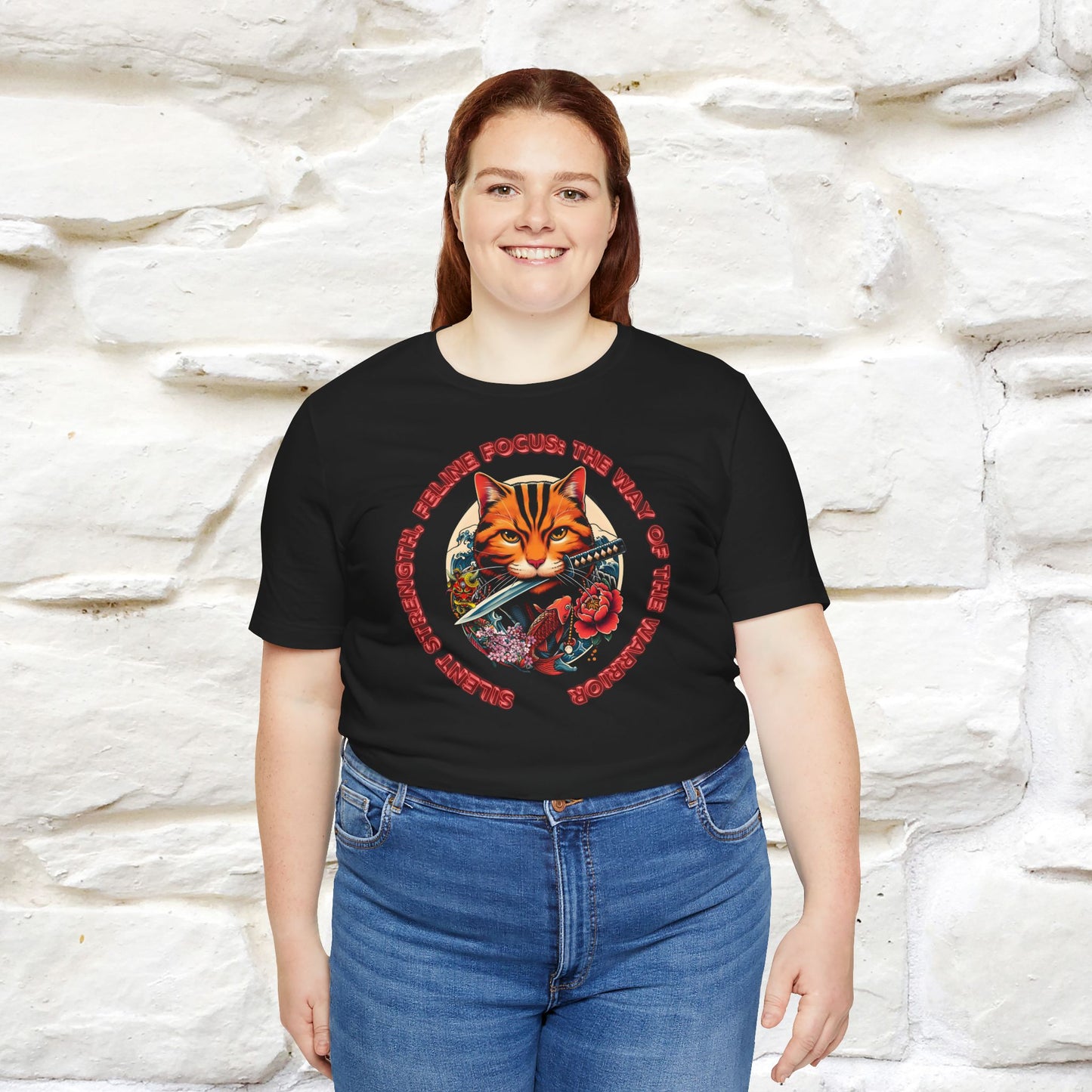 Silent Strength, Feline Focus: The Way of the Warrior" Cat T-Shirt for Men & Women | 100% Cotton*