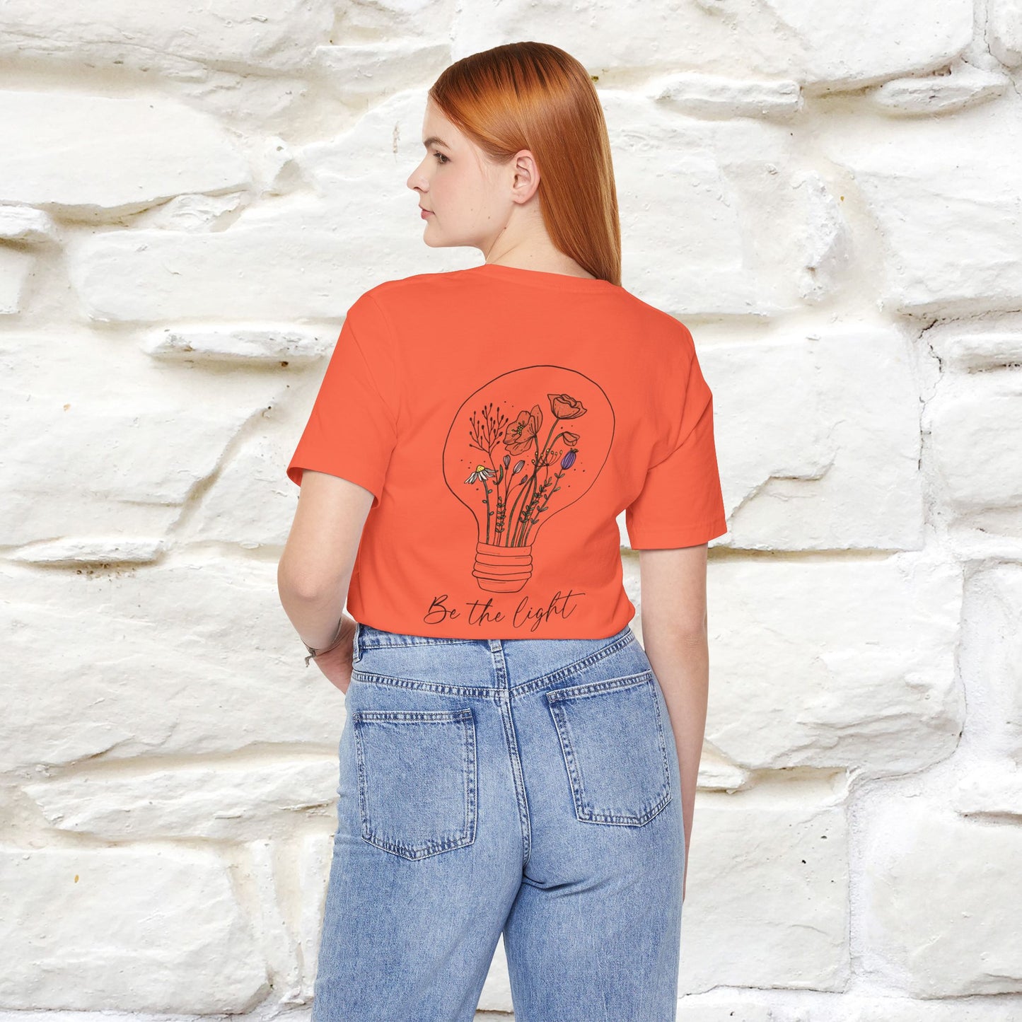 "Be The Light" Cat T-Shirt | Front & Back Design | Nunu&Miao Studio