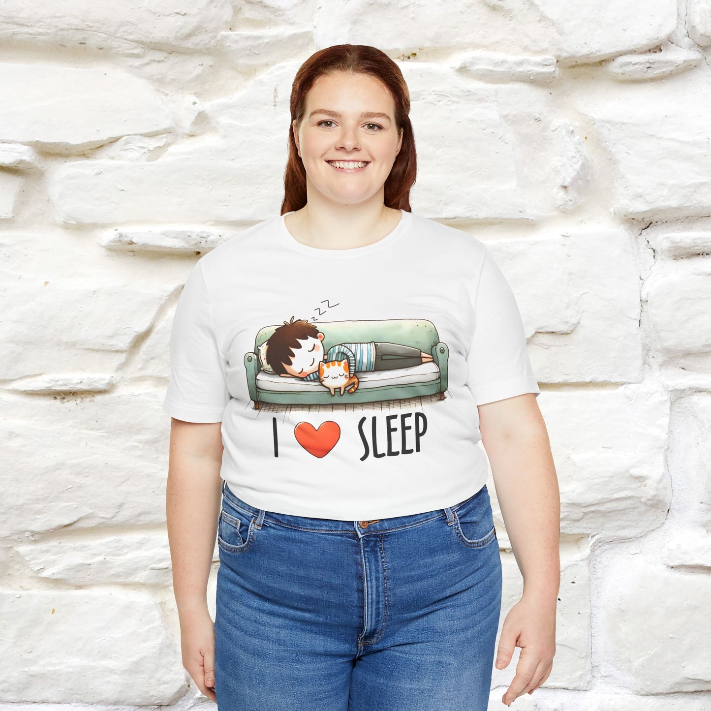 ''I Love Sleep''  Cat T-shirt for Men and Women  100% Cotton*