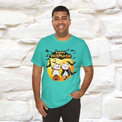 "Happy Halloween Cat Couple " Cat  T-shirt |Nunu&Miao Studio