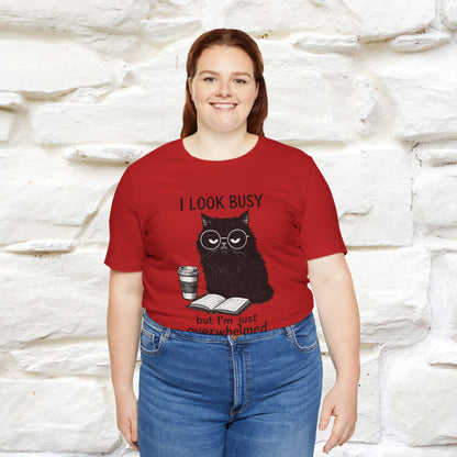 "I Look Busy But I'm Just Overwhelmed" |Cat T-Shirt | Nunu&Miao Studio