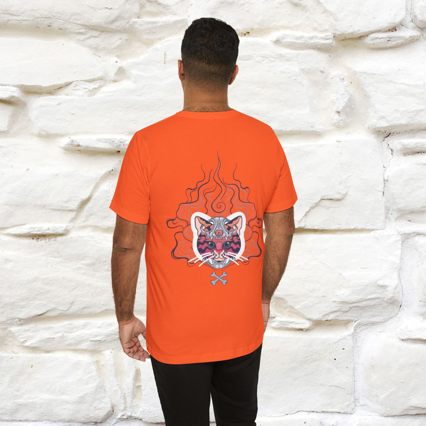 ''Air Fire Cat'' | Cat T-Shirt Front and Back Design | Nunu&Miao Studio